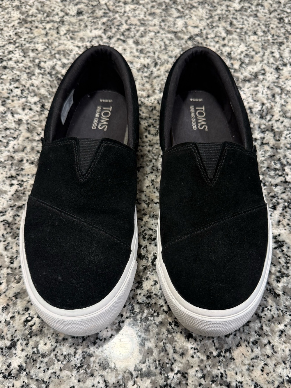 Toms Women’s Fenix Slip-On Platform Sneakers, Black Suede